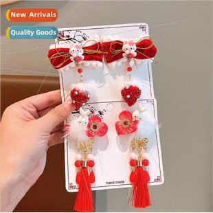 Eve Hanbok clips New bab hair Year female Children headdress