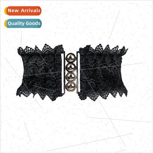 Stch elastic waistband Ms. wide waistband lace lace belt dre