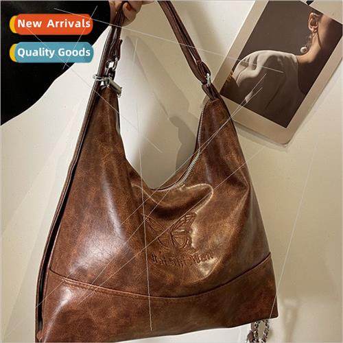 Retro bag female 2023 fall winter new texture soft pu should