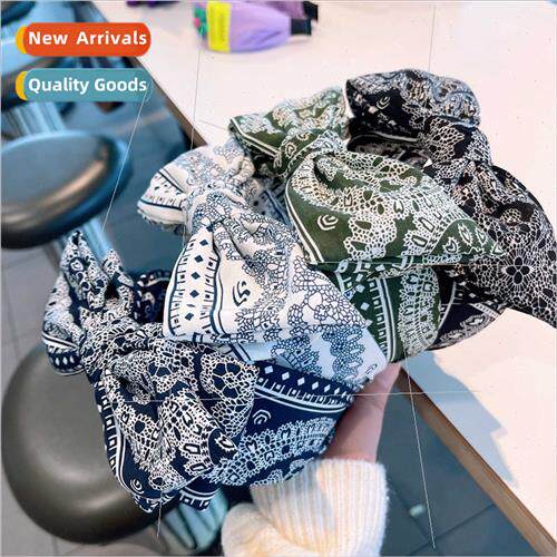 retro ethnic wind bow double hundred headband hairpin jewelr