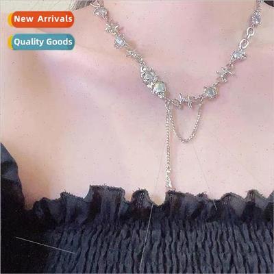 2022 niche moonstone tanium steel necklace female thorns tas