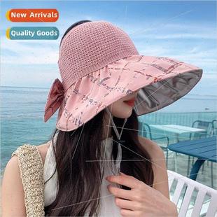 female fashion plaid 2023 rubber hat color sunscreen Korean