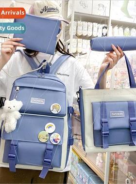 Schoolbag female lightweight backpack third to sixth grade l