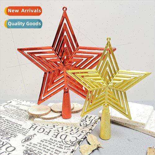 Christmas Tree Top Star Pentagram Hanging Plastic Tree Top S