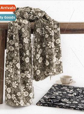 Winter printing scarf fresh daisy faux cashmere scarf female