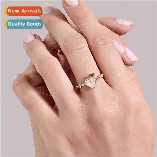 Europe popular fru peach open ring students Mori fine sense