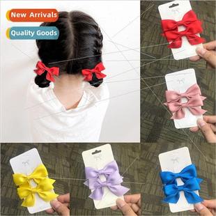bow hairpin bangs Korean candy jewelry clip colored children
