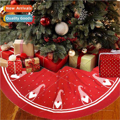 2023 New Christmas Tree Skirt Knted Tree Apron Double ded Kn