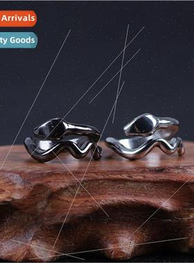 retro old snake ring small snake winding ring opening adjust