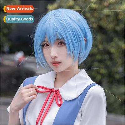 EVA New Century Evangelion Ayakari cos wig ng Poli blue shor