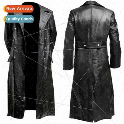 2023 fall winter new men retro nd leather men medieval jacke