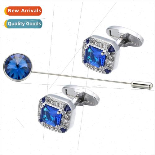 French diamond cufflinks Aristocratic Gentleman Crystal Su C