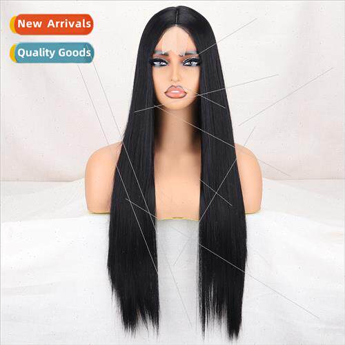 Europe lace wig black long small lace wig head cover chemica