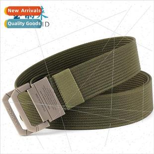 men bel belt buckle ring double nylon pants canvas