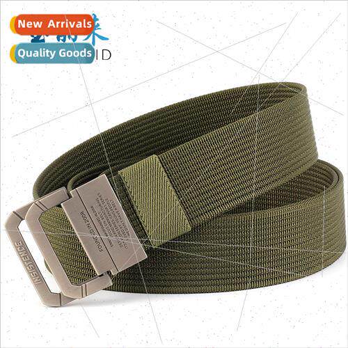 canvas pants belt 13 p nylon belt men double ring buckle bel