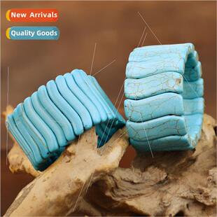 Europe Vintage Turquoise Bracelet Stretch Rope Blue Turquois