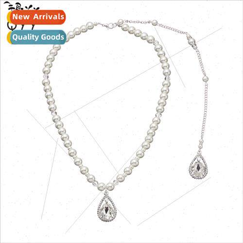 Korean handmade long beaded back chain tassel pearl drop pen
