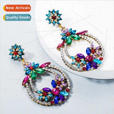 Europe Colorful Ethnic Bohemian Earrings Female Alloy Colorf