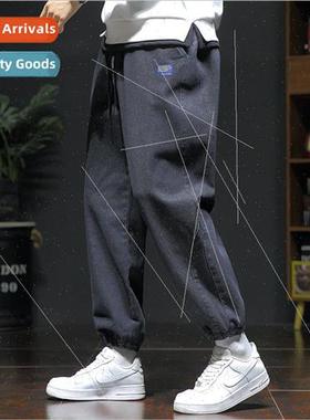 Big yards fat jeans men nd loose pants men elastic waist ela