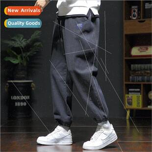 Big yards fat jeans men nd loose pants men elastic waist ela