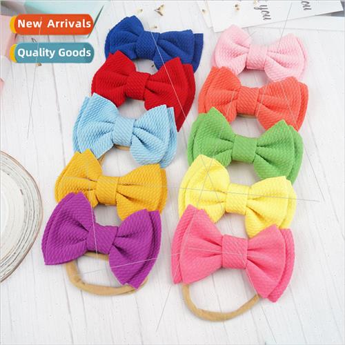 30 colors Europe double bow hair bands hair accessories chil