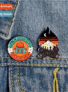 New Alloy Enameled Cowboy Pin Outdoor Adventure Outing Pin F