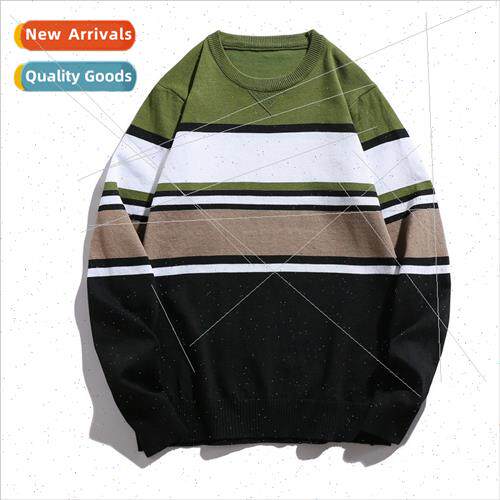 2023 Autumn winter new Korean men thin fashion nd colorblock