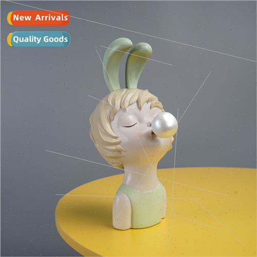 Scandinavian nd resin crafts rabb children cartoon home livi