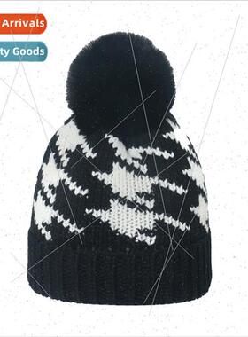 Autumn winter new black whe kilobird check knted cap men hun