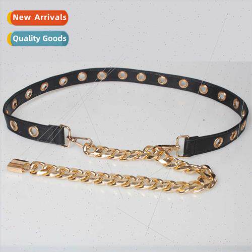 new lock belt female thick chain splicing skirt waist seal v