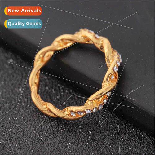 Fashion diamond twist ring simple creative twist finger ring