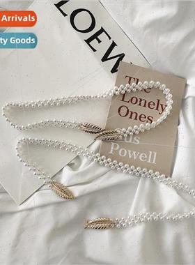 Dress decorative Korean fashion pearl waist chain skirt summ