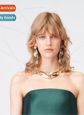 2024 Europe ZA New Heavy Jewelry Set High-class sense cold w