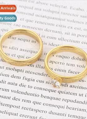 Whole circle  flower quadrilateral pattern ring stainless st