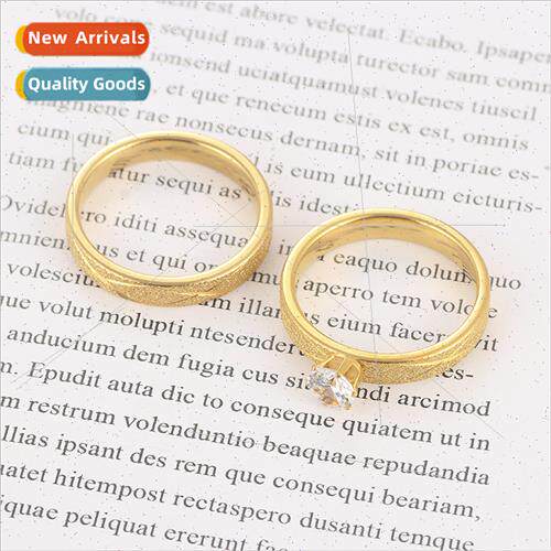 Whole circle  flower quadrilateral pattern ring stainless st