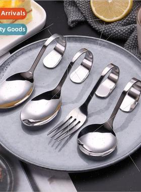 Stainless Steel Buffet Curved Handle Spoon Fork Molecular Ja