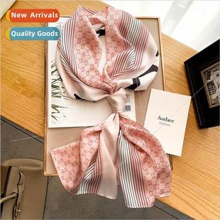 new Korean scarf fall women winter silk 2021 imation