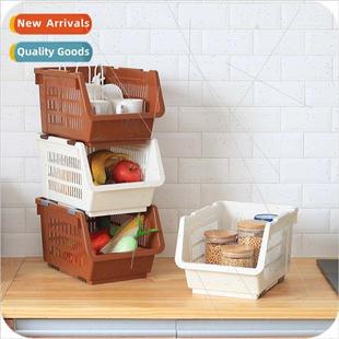 kchen stackable vegetable multilayer sundry basket Household
