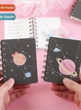 Cartoon Planet Notebook Student Cute de Flip Coil Book Porta