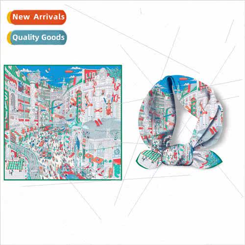 Twill silk scarf  mom mother day silk scarf spring French re