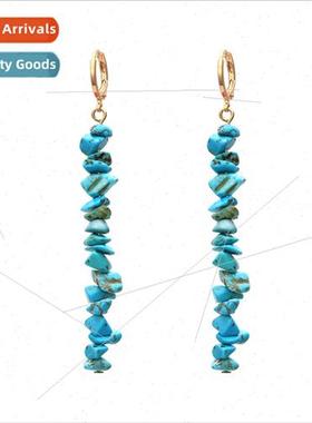 wild fashion temperament earrings long irregular color grave