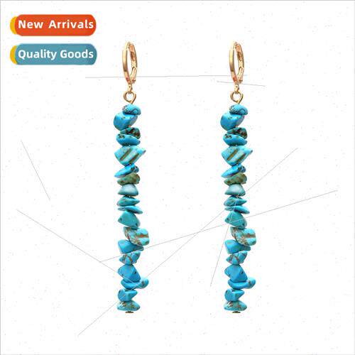 wild fashion temperament earrings long irregular color grave