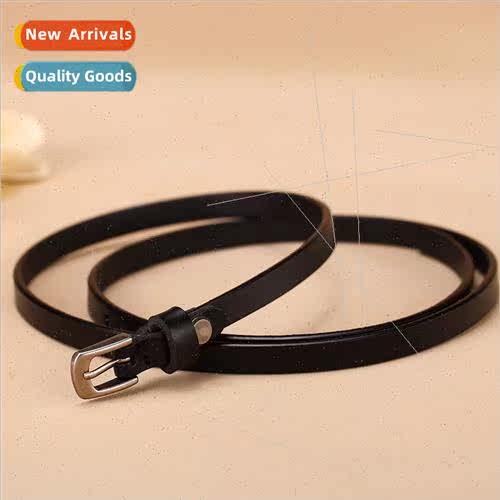 Korean fashion skirt cowhide decorative pants belt simple hu