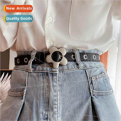 Belt female free punching jeans belt ins wind metal punk tid