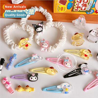 Cartoon hair circle girl cute side clip side clip simple ban