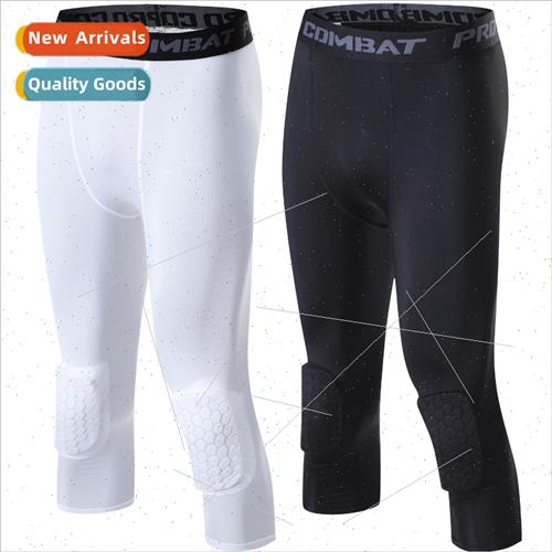 Sports leggings cellular knee pads collision seven trousers