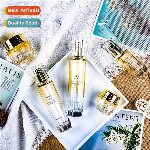 120ml toner 100ml lotion 40ml base 50g cream set glass bottl