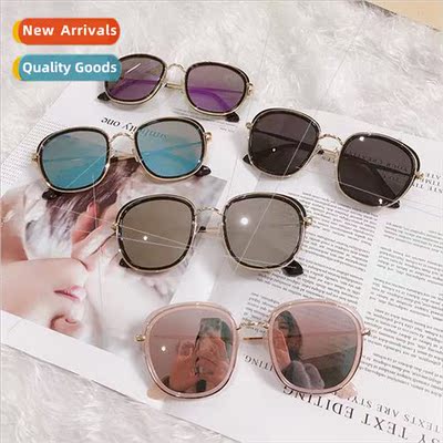 Korea oval frame anti-ultraviolet sunglasses female 2018 new