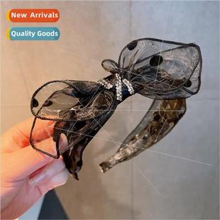 organza polka diamonds jewelry hai full retro bow Korean dot