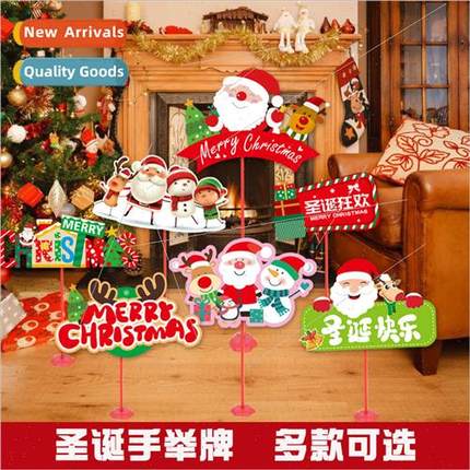 New Christmas hand-held sign kindergarten shopping mall them